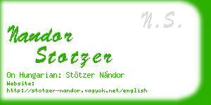 nandor stotzer business card